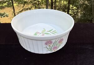 Vintage Shafford Souffle Dish Herbs and Spices Porcelain 7.5 inch